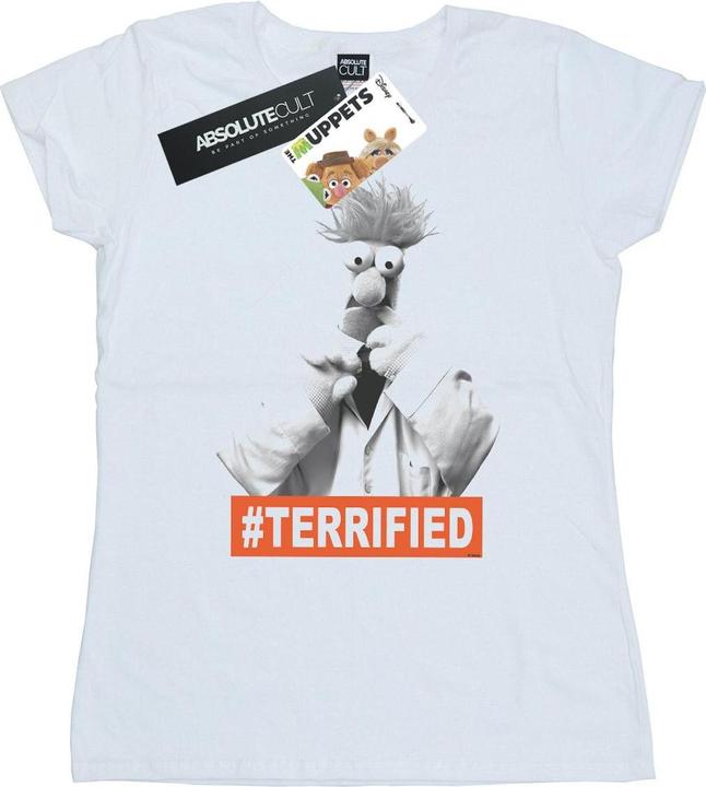 Actual product image Disney Womens/Ladies The Muppets Beaker Terrified Cotton T-Shirt (XXL)