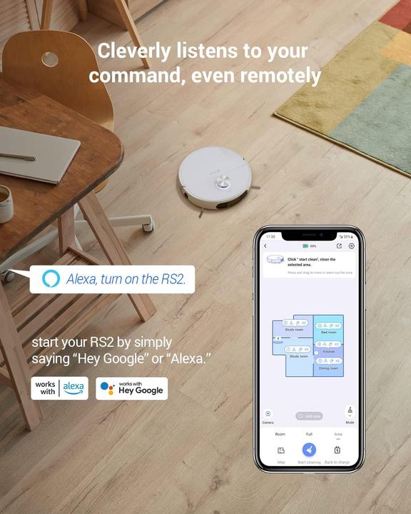 Produktbild EZVIZ RS2 Robot Vacuum & Mop Combo (Saugwischroboter)