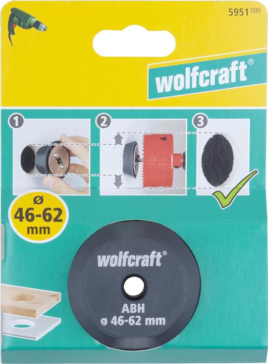 Actual product image wolfcraft Hole Enlarging Tool for Hole Saws, Ø 46-62 mm (62 millimetres)