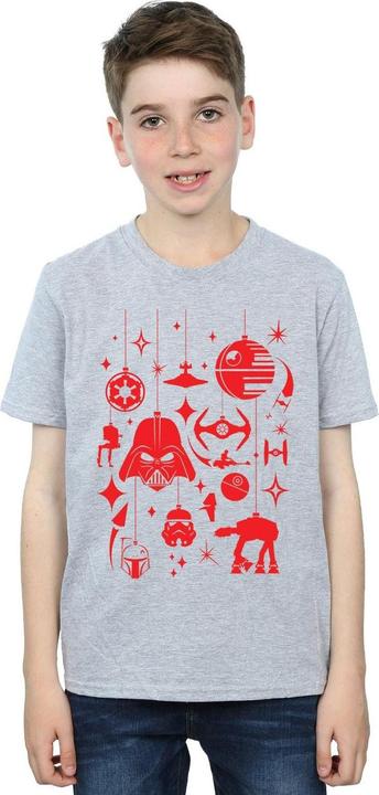 Actual product image Star Wars Boys Christmas Decorations T-Shirt (140, 146)