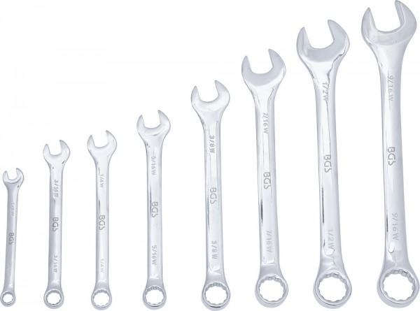 Produktbild BGS Maul-Ringschlüssel-Satz Zollgrössen SW 1/8" - 9/16" Withworth 8-tlg.