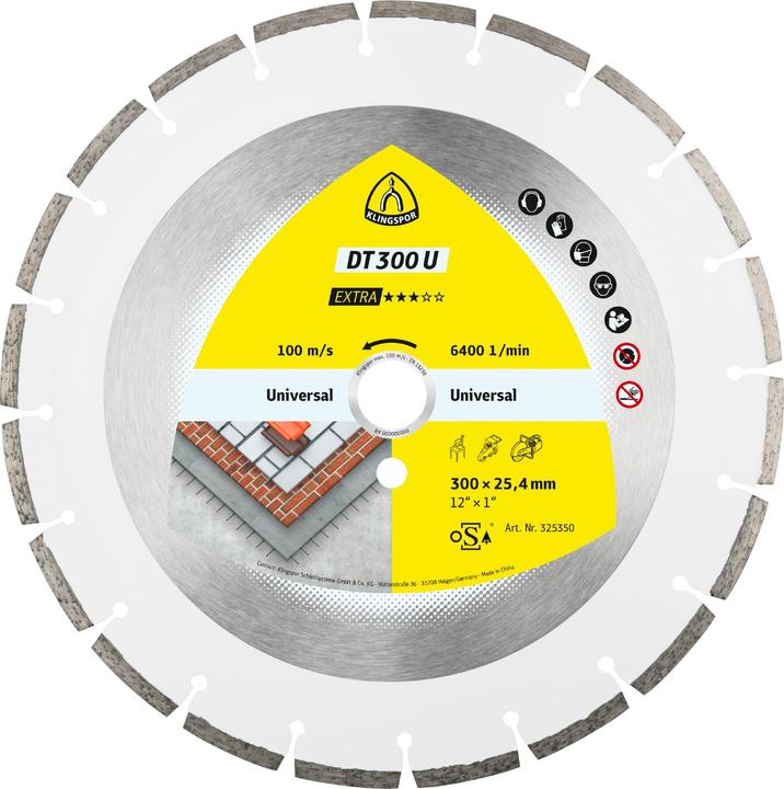 Produktbild Klingspor DT 300 U Extra - Diamanttrennscheibe 300 x 30 mm
