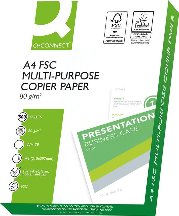 Actual product image Q-Connect Universal paper FSC, high white (80 g/m², 500 x, A4)