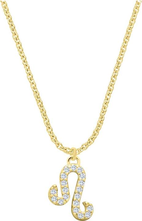 Immagine prodotto Candy Collana segno zodiacale leone, argento 925, placcato oro (Argento 925, Placcato oro 18k, 42 - 45 cm)