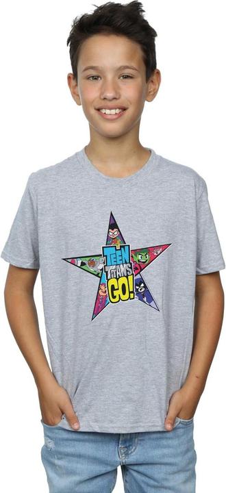 Actual product image Boys Teen Titans Go Star Logo T-Shirt (140, 146)