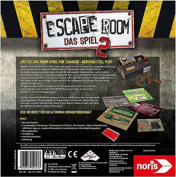 Image du produit Noris Salle d'évasion Le jeu 2 (Allemand)