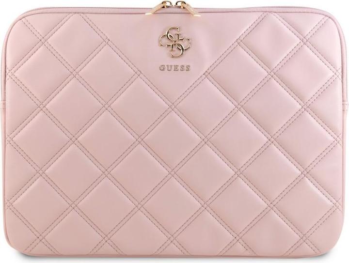 Guess Sleeve GUCS14ZPSQSSGP 14" różowy/pink Quilted 4G (14")