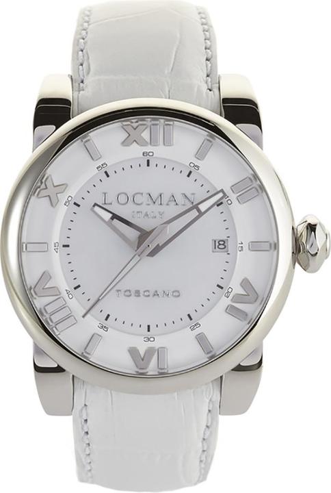Actual product image Locman Italy Unisex Watch Toscano Automatic White Ref. 590 (Analogue wristwatch, 41 mm)