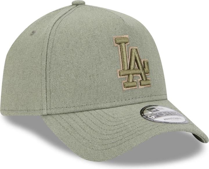 New Era A-Frame Trucker Leinen Cap Los Angeles Dodgers oliv (One Size)