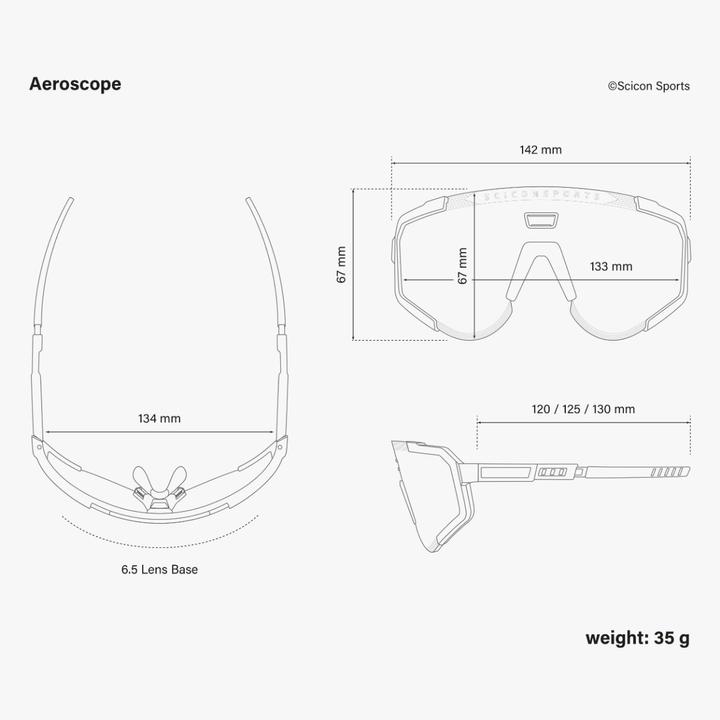 Actual product image Scicon Aeroscope - Sport Performance Sunglasses, White/Photochromic (White Gloss, Photochromic Silver Mirror)