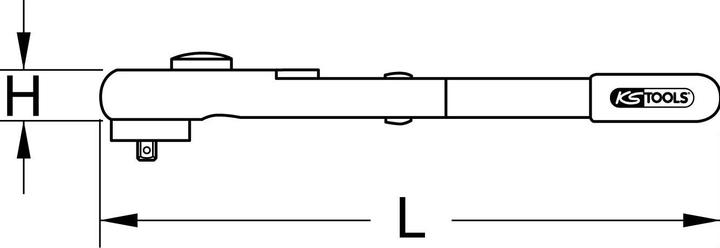 Image du produit KS Tools Clé dynamométrique avec isolation de protection + tête à cliquet réversible, 3/8", 5-50 Nm (3/8", 50 Nm, 50 Nm)