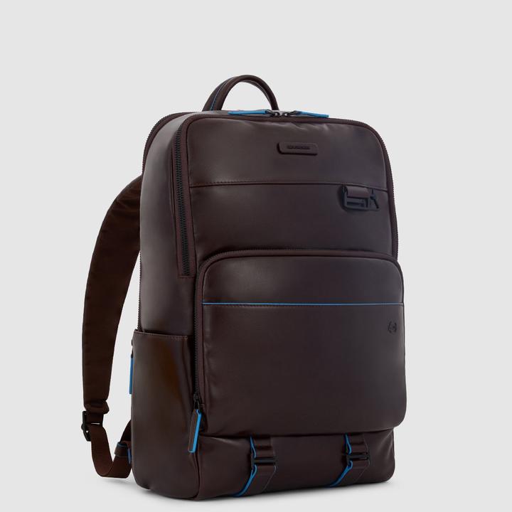 Image du produit Piquadro Black Square - Sac à dos en cuir avec compartiment pour ordinateur portable 15.6" et poche pour Ipad (18 l)