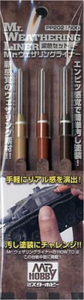 Produktbild Mr.Hobby Mr Hobby -Gunze Mr. Weathering Liner MUD Color Set