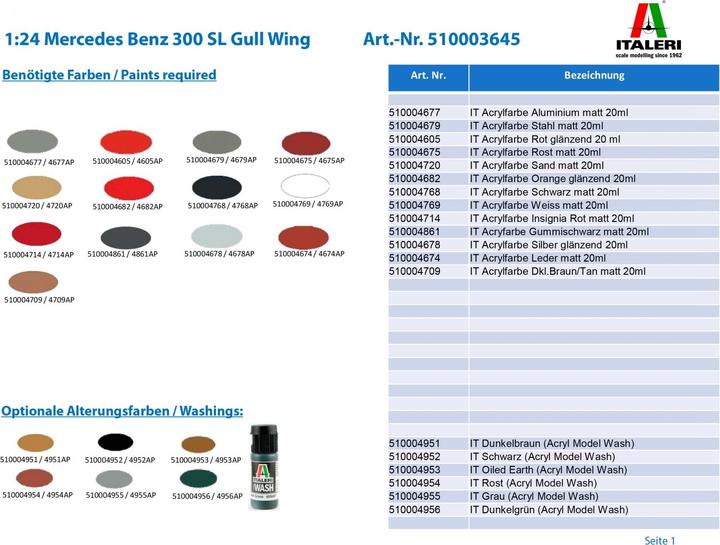 Actual product image 1:24 Mercedes Benz 300 SL Gull Wing