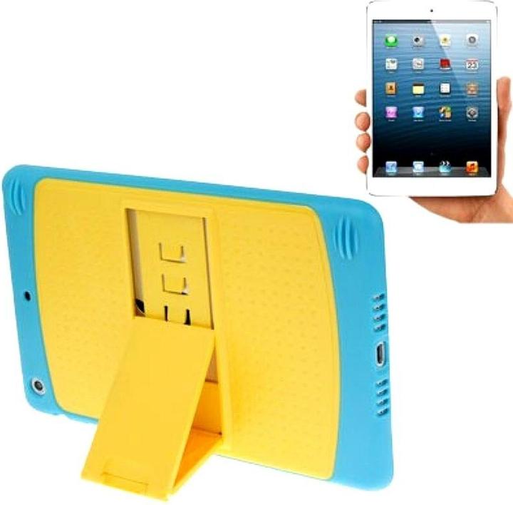 Produktbild König Design Ständer Aufsteller Hard Case für Apple iPad mini / iPad mini 2 Retina gelb/blau (Apple iPad Mini)