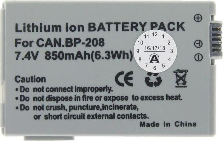 Image du produit AccuCell Batterie pour caméscope Canon DC201 (Batterie)