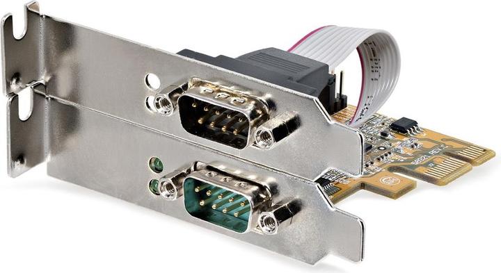 Actual product image StarTech COM 2 Port PCI Express Serial Interface Card PCIe to RS232 Card Serial Adapter K