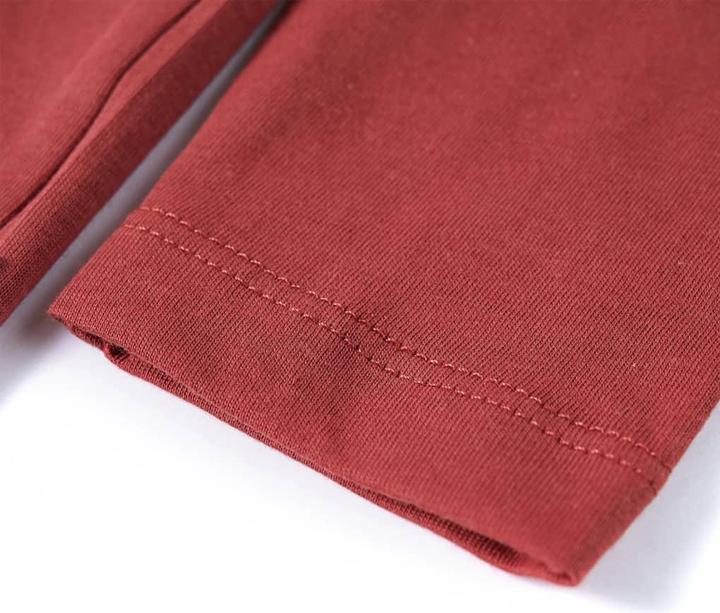 Image du produit VidaXL T-shirt manches longues enfant rouge foncé 128,Matière : 100 (128)