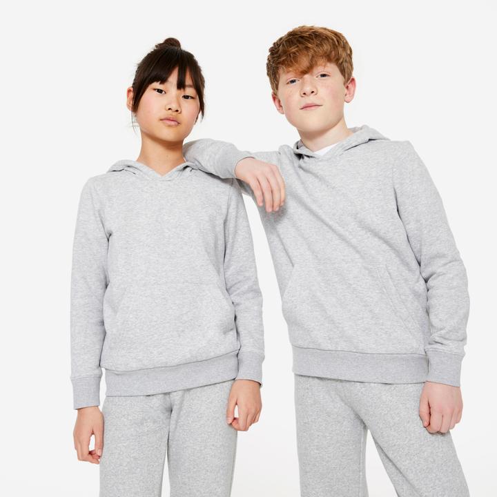 Immagine prodotto Domyos Felpa con cappuccio per bambini - grigio chiaro (10, 11, 12)