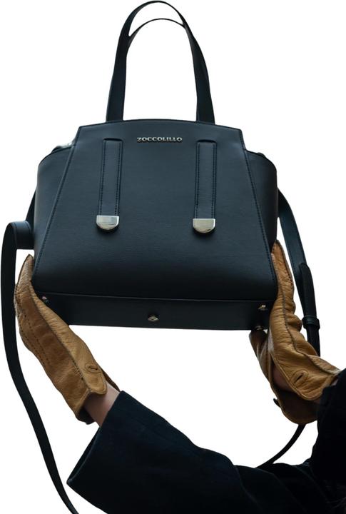 Image du produit Zoccolillo Sac à main en cuir vegan fait main Signature noir