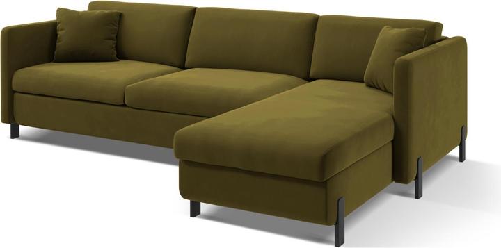 Image du produit Micadoni Canapé D'Angle Velours Droit Convertible, "Gloria", 4 Places, 260x170x80Fabriqué en Europe (Canapé d'angle)