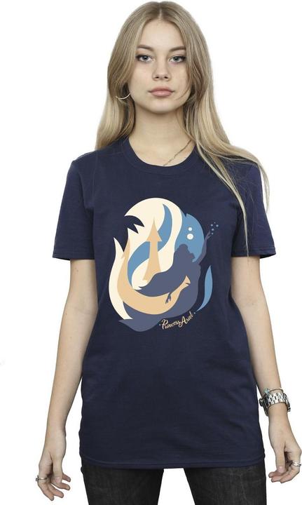 Immagine prodotto Disney The Little Mermaid Colour Silhouettes Maglietta Ampia Donna (S)