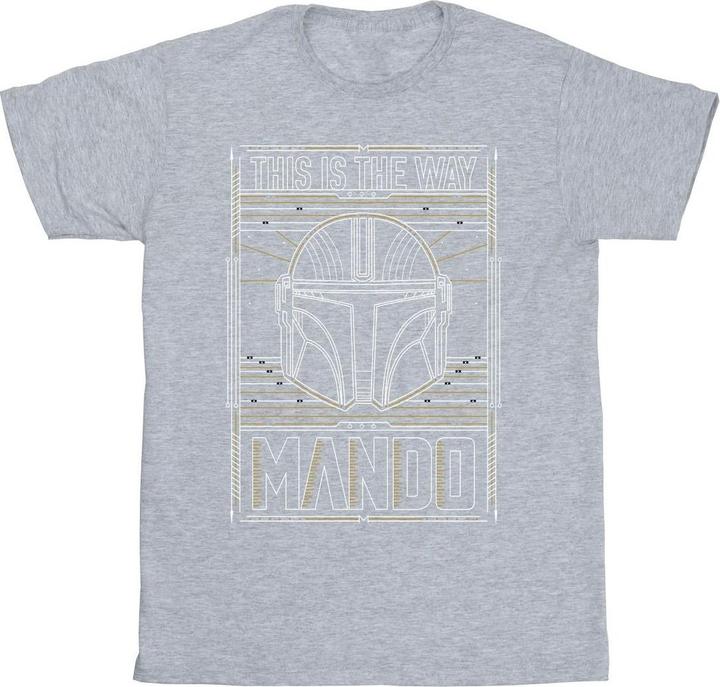 Image du produit Star Wars - T-shirt THE MANDALORIAN THE WAY OUTLINE HELM - Homme (L)