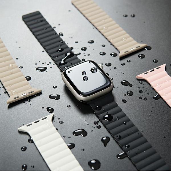 Image du produit Araree pasek Silicone Link Apple Watch 42/44/45/49mm biało-zielony/warm white-khaki AR70-01907C (Silicone)