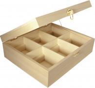 Image du produit Rayher Boîte à thé en bois, FSC Mix Credit, 6 compartimen