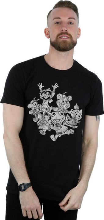 Actual product image Disney Mens The Muppets Muppet Babies Mono Group T-Shirt (4XL)