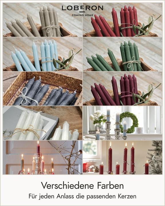 Immagine prodotto Loberon Set di 12 candele Bauceau grigio scuro (12 pz.)