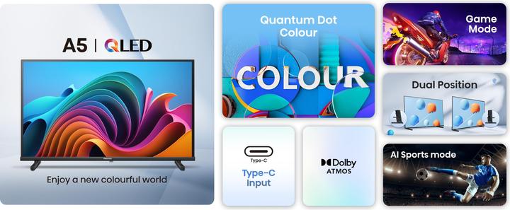 Actual product image Hisense TV 40A5NQ (40", A5N, QLED, Full HD, 2024)