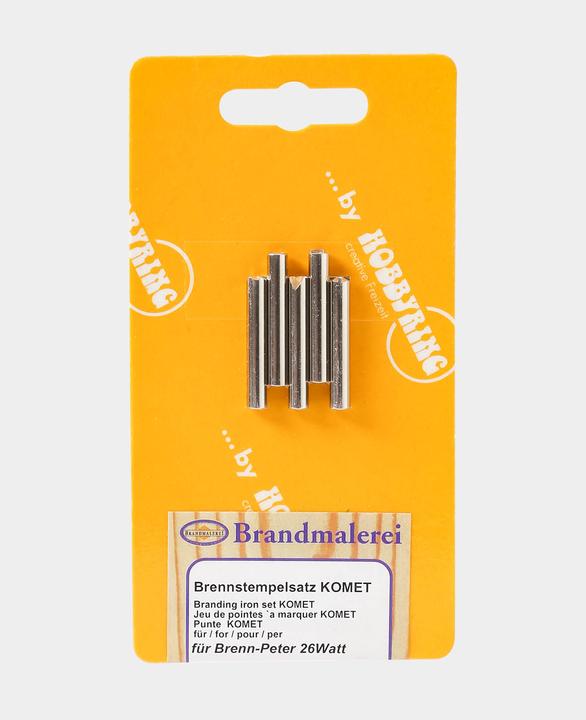 Hobbyring Set di ferri da stiro Comet, punte per marcare con il Brenn-Peter 26 Watt, 5 pezzi.