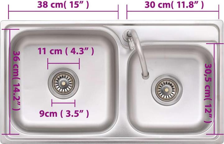 Produktbild VidaXL Caterina (Spülbecken Zubehör, 42 cm, 76 cm)