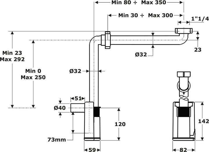 Produktbild Diaqua Siphons (Siphonverbinder, 1 1/4")