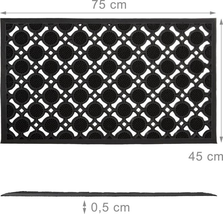 Image du produit Relaxdays paillassons en caoutchouc (75 x 45 x 0.5 cm)