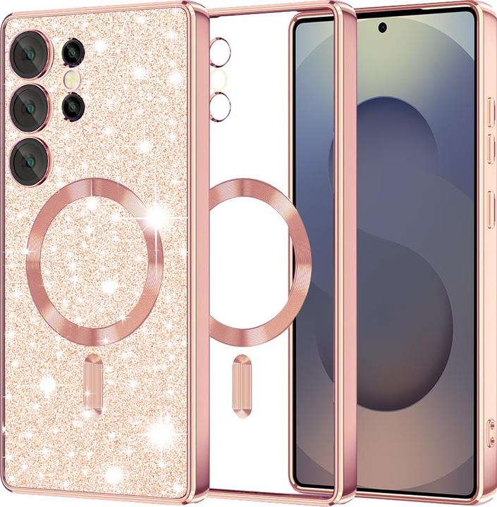Actual product image Techsuit - Luxury Glitter MagSafe - Samsung Galaxy S25 Ultra - Rose Gold (Samsung Galaxy S25 Ultra)