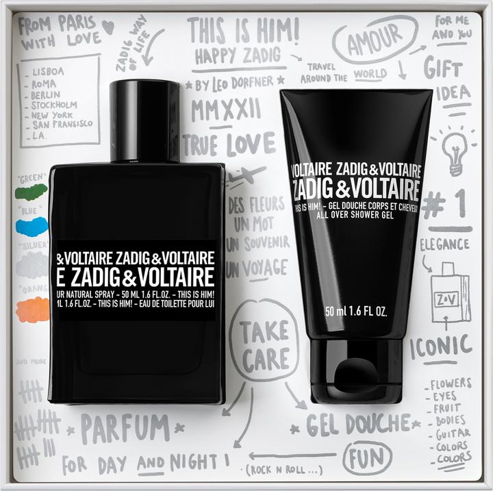 Zadig & Voltaire This is Him! Christmas 2023 Eau de Toilette 50 / Shower Gel (Eau de Toilette, 100 ml)