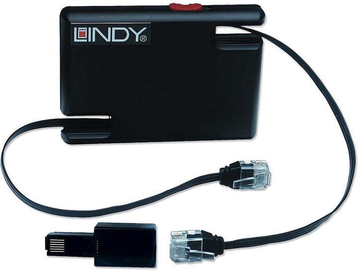 Produktbild Lindy Aufrollbares RJ45 Cat.5 UTP Kabel mit 2x RJ11/12 Adapter (UTP, CAT5, 2 m)