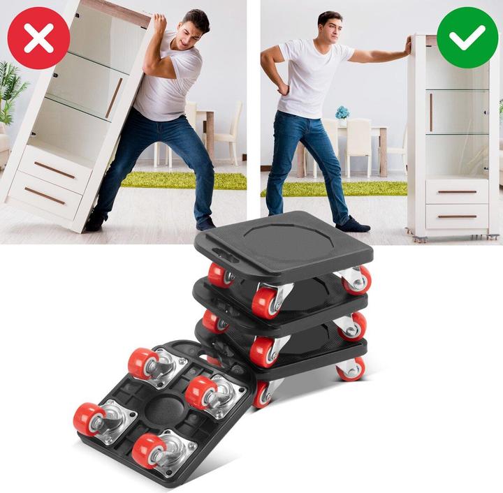 Actual product image Stahlwerk Furniture transport set 4 transport rollers and 1 practical furniture lifter (400 kg)
