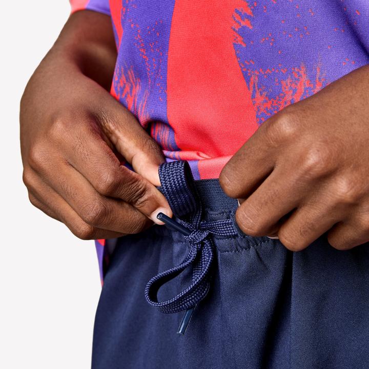 Actual product image Kipsta Kinder Fussball Shorts - Viralto Kids blau/lila Streifen (12, 13, 14)