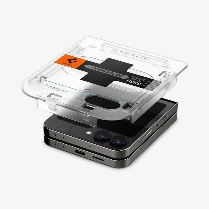 Image du produit Spigen EZ Fit Protecteur d'écran en verre trempé Clear Samsung Galaxy Z Flip 6 2-Pack (2 pièce(s), Samsung Galaxy Z Flip6)