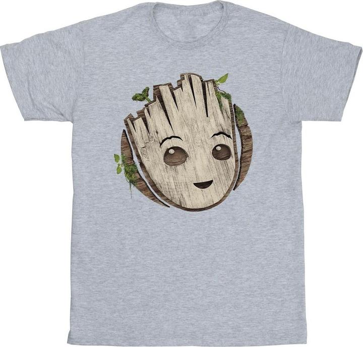 Actual product image Mens I Am Groot Wooden Head T-Shirt (L)