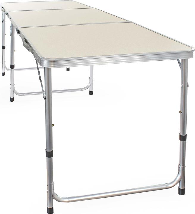 Actual product image Wiltec Toboli folding camping table 180x60x70cm height-adjustable folding table camping