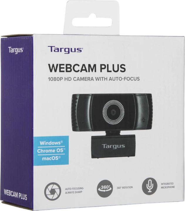 Image du produit Targus Webcam Plus 1080p avec mise au point automatique (2 Mpx)