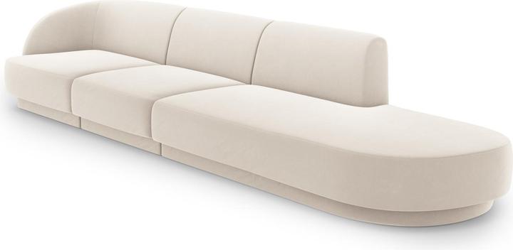 Image du produit Micadoni Canapé Droit Velours, "Miley", 4 Places, 323x90x70Fabriqué en Europe (2 places, 3 places, 4 places)