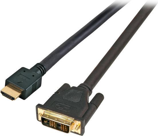 Produktbild EFB Elektronik HDMI/DVI-18+1 Monitorkabel 10m, schwarz, Stecker/Stecker (10 m, HDMI)