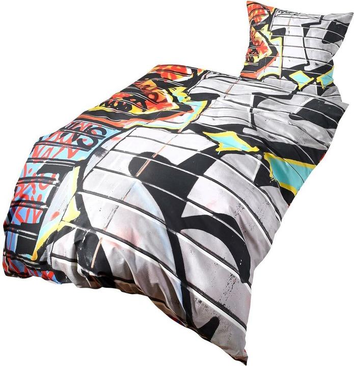 Produktbild BettwarenShop Graffiti (Bettwäsche Set, 155 x 220 cm, 80 x 80 cm)