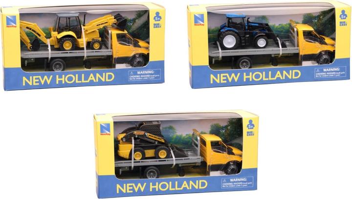Immagine prodotto New Ray Iveco Daily Roll-Off With New Holland Scala 1:36 (1 Modello Assortito Casualmente)
