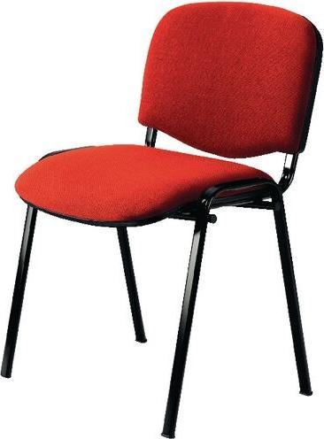 Nowy Styl Stapelstuhl ISO PLUS Gestell Schwarz Stoff Rot
